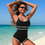 Ailovesexy - One Piece Boho Swimsuits for Women High Waisted Tummy Control Cutout Vintage Swimsuit Bathing Suit