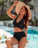 Ailovesexy - Tummy Control Bathing Suits Modest High Waisted Bikini Sets