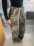 Leopard Diamante Flared Jeans