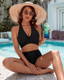 Ailovesexy - Tummy Control Bathing Suits Modest High Waisted Bikini Sets