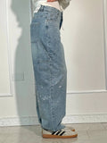 High Waisted Diamante Denim Jeans