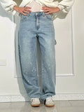High Waisted Diamante Denim Jeans