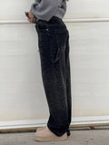 High Waisted Diamante Denim Jeans