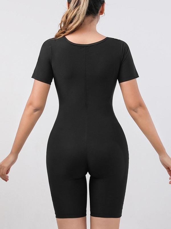 Ailovesexy - Women's Fitness Sweat-Inducing Zip-Up Bodysuit