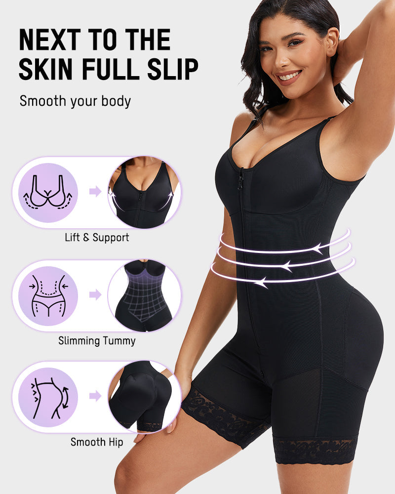 Ailovesexy - Tummy Control Butt Lifter Shaper with Zipper Crotch Fajas Colombianas