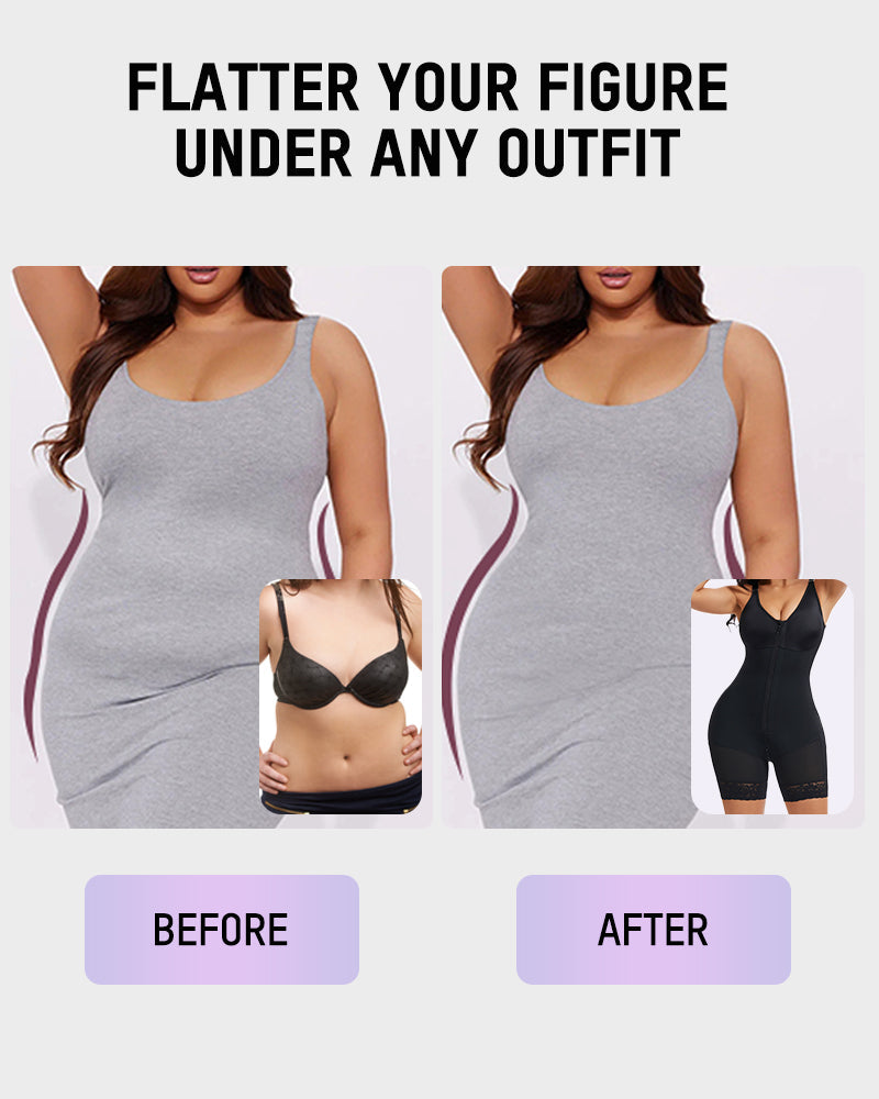 Ailovesexy - Tummy Control Butt Lifter Shaper with Zipper Crotch Fajas Colombianas