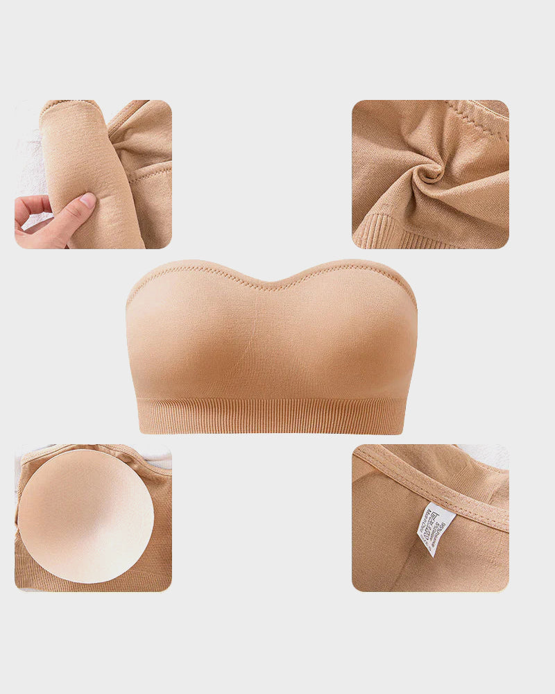 Ailovesexy - Non - Slip Bandeau Seamless Wireless Strapless Bra