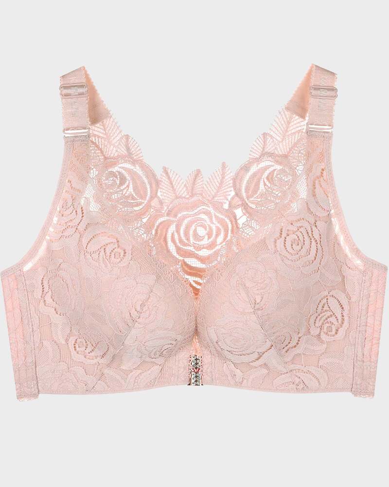 Ailovesexy - Rose Embroidery Front Closure Bra