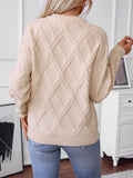 Womens Chunky Knit Sweaters 2025 Fall Winter Crew Neck Pullover Long Sleeve Warm Tops