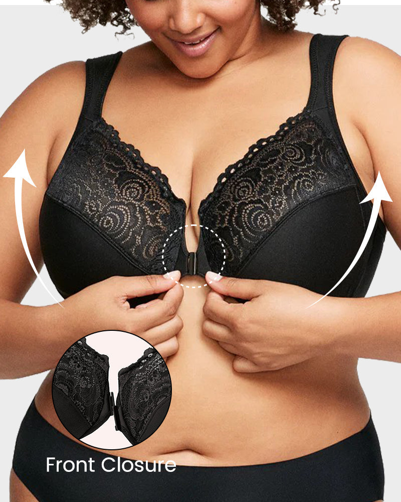 Ailovesexy - Front - Closure Underwire Print Bra
