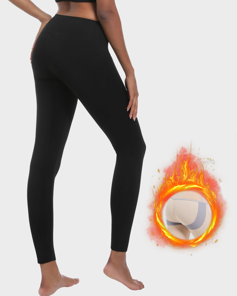 Ailovesexy - High Waist Butt Lifting Lightweight Fleece Lined Leggings