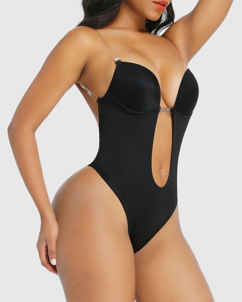 Ailovesexy - Strapless U Plunge Thong Bodysuit