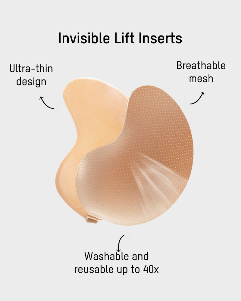 Ailovesexy - Mango Shaped Breathable Self - Adhesive Invisible Bra (2 Pairs)