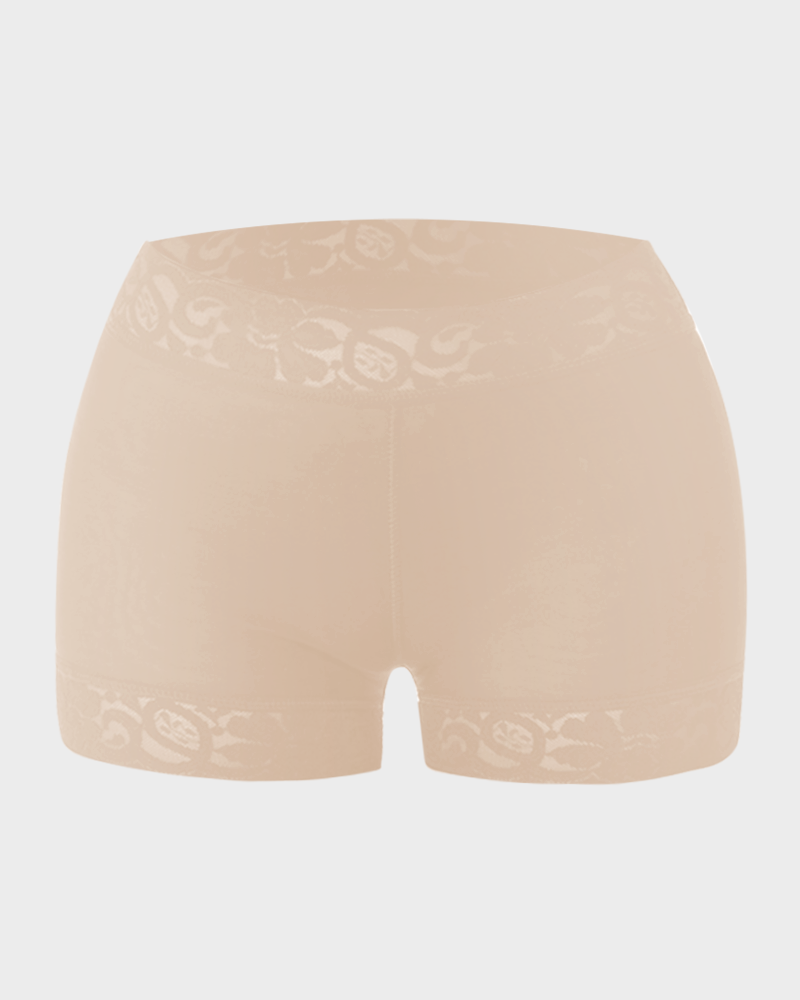 Ailovesexy - High Waist Lace Smooth Shapewear Shorts