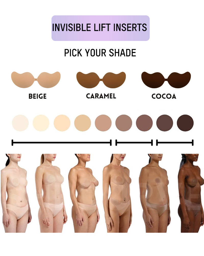 Ailovesexy - Mango Shaped Breathable Self - Adhesive Invisible Bra (2 Pairs)