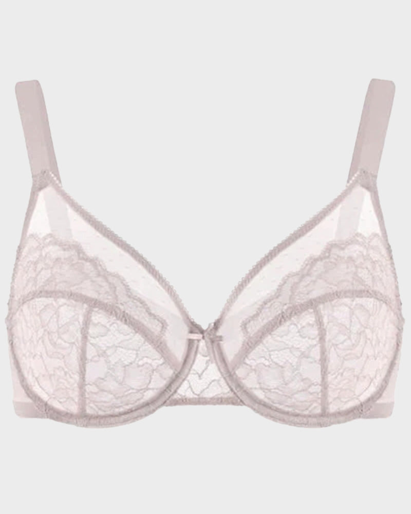 Ailovesexy - Full Coverage Lace Minimizer Bra  -  Petal