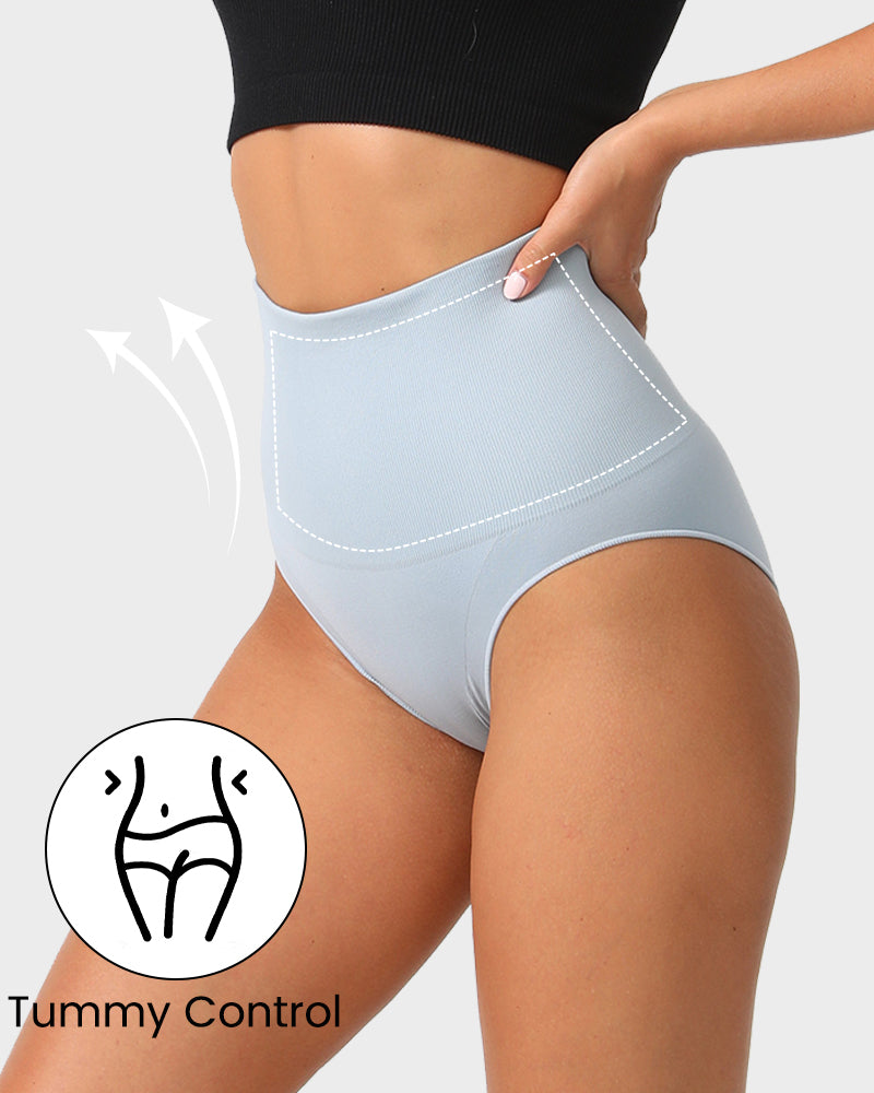 Ailovesexy - High Waist Seamless Tummy Control Brief Panty
