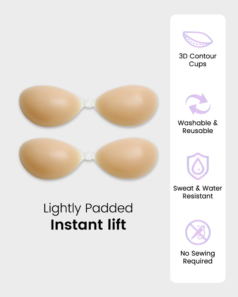 Ailovesexy - Front Closure Silicone Self - Adhesive Invisible Bra (2 pairs)