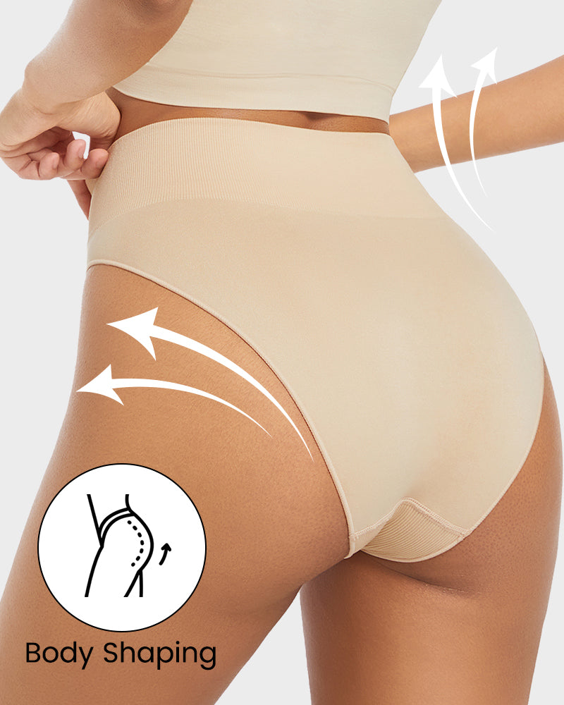 Ailovesexy - Seamless High Waist Tummy Control Brief Panty (3 Pack)
