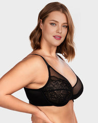 Ailovesexy - Full Coverage Lace Minimizer Bra  -  Petal