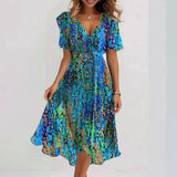 Juniper - Vibrant Abstract Midi Dress
