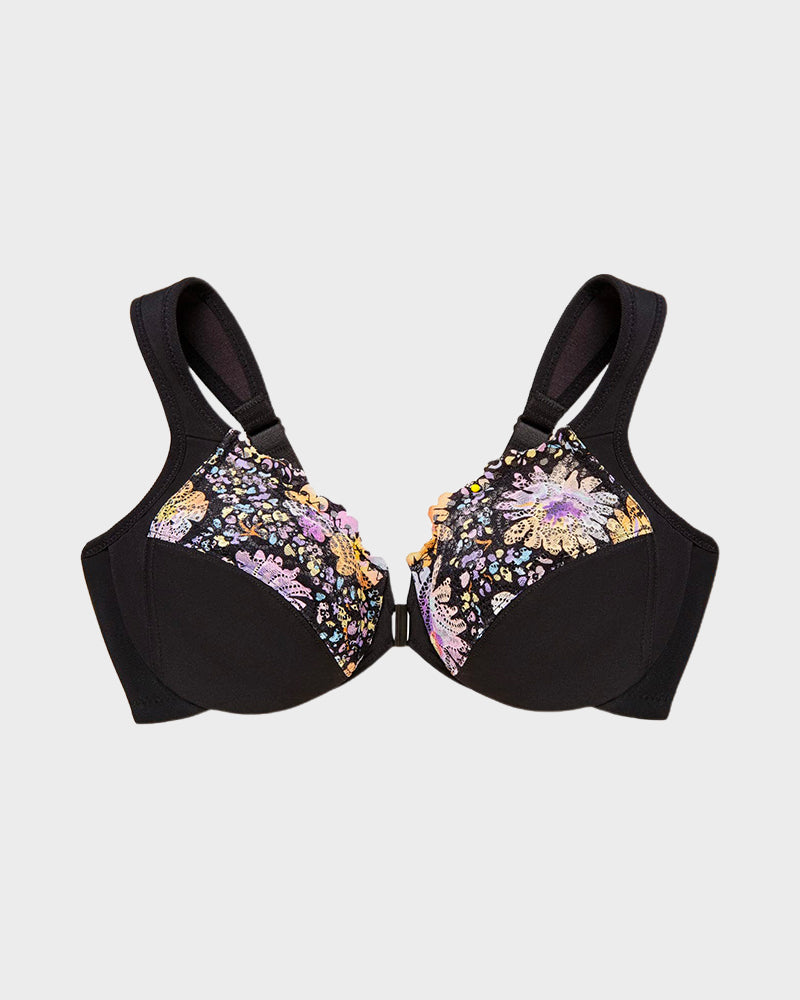 Ailovesexy - Front - Closure Underwire Print Bra