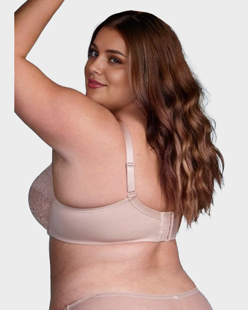 Ailovesexy - Full Coverage Lace Minimizer Bra  -  Petal