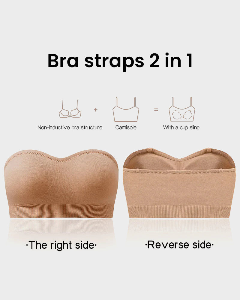 Ailovesexy - Non - Slip Bandeau Seamless Wireless Strapless Bra