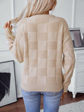 Womens Fall Winter Sweaters 2025 Fashion Dressy Crewneck Long Sleeve Loose Pleated Knitted Casual Pullover Tops