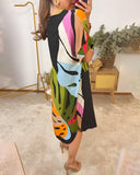 Rianna - Abstract Print Dress