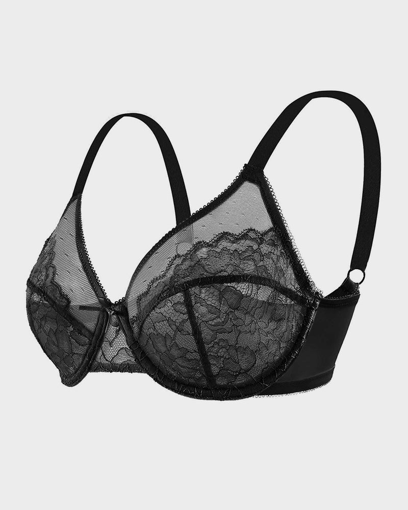 Ailovesexy - Full Coverage Lace Minimizer Bra  -  Petal