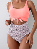 Ailovesexy - Women's One Piece Swimsuit Tummy Control Slimming Bathing Suit Cutout Tie Knot Swimwear