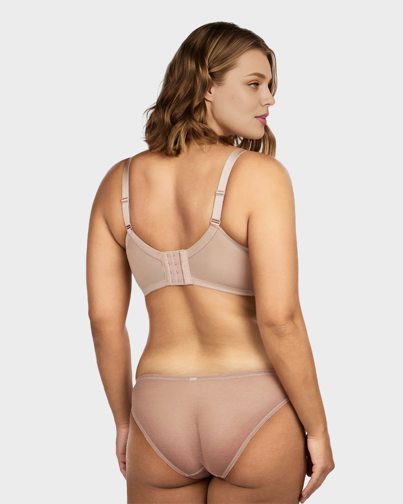 Ailovesexy - Full Coverage Lace Minimizer Bra  -  Petal