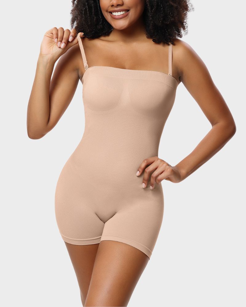 Ailovesexy - Strapless Slip Shapewear Bodysuit