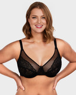 Ailovesexy - Full Coverage Lace Minimizer Bra  -  Petal