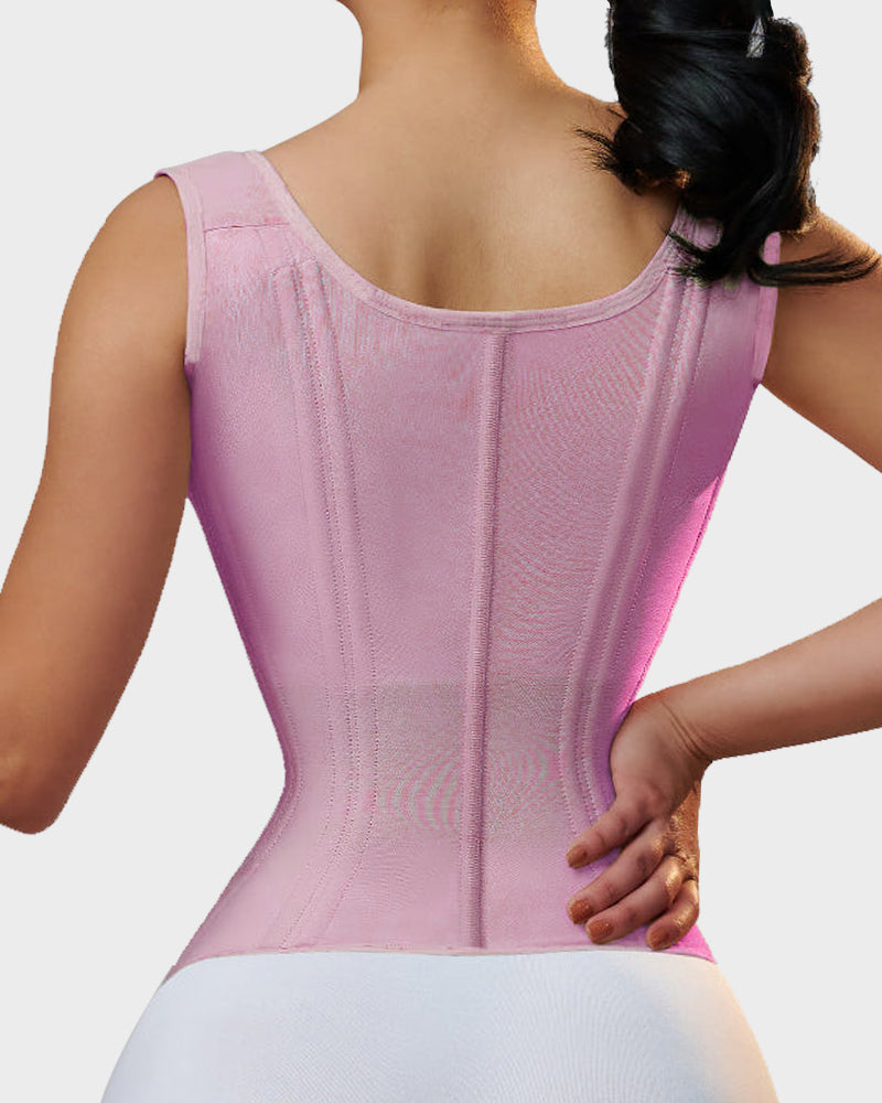 Ailovesexy - Double Waistband Corset Vest Waist Trainer