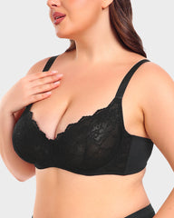 Ailovesexy - Lace Plunge Push - Up Bra