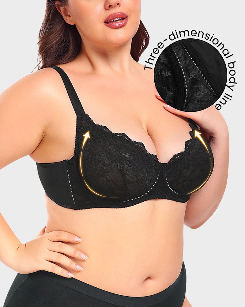 Ailovesexy - Lace Plunge Push - Up Bra