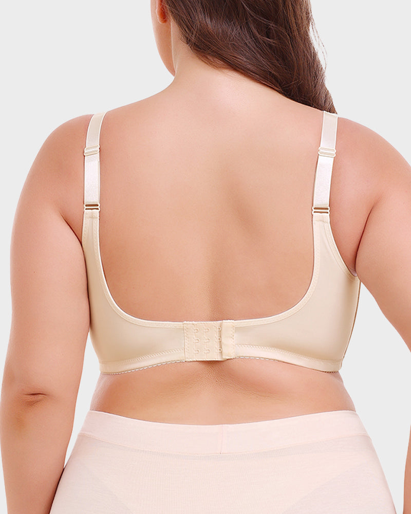 Ailovesexy - Full Coverage Lace Trim Minimizer Bra