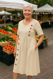 Brienne | Striped Midi Dress – Effortless Comfort, Everyday Confidence