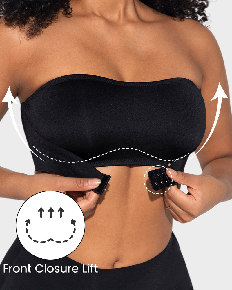 Ailovesexy - Front Closure Wireless Seamless Bandeau Bra