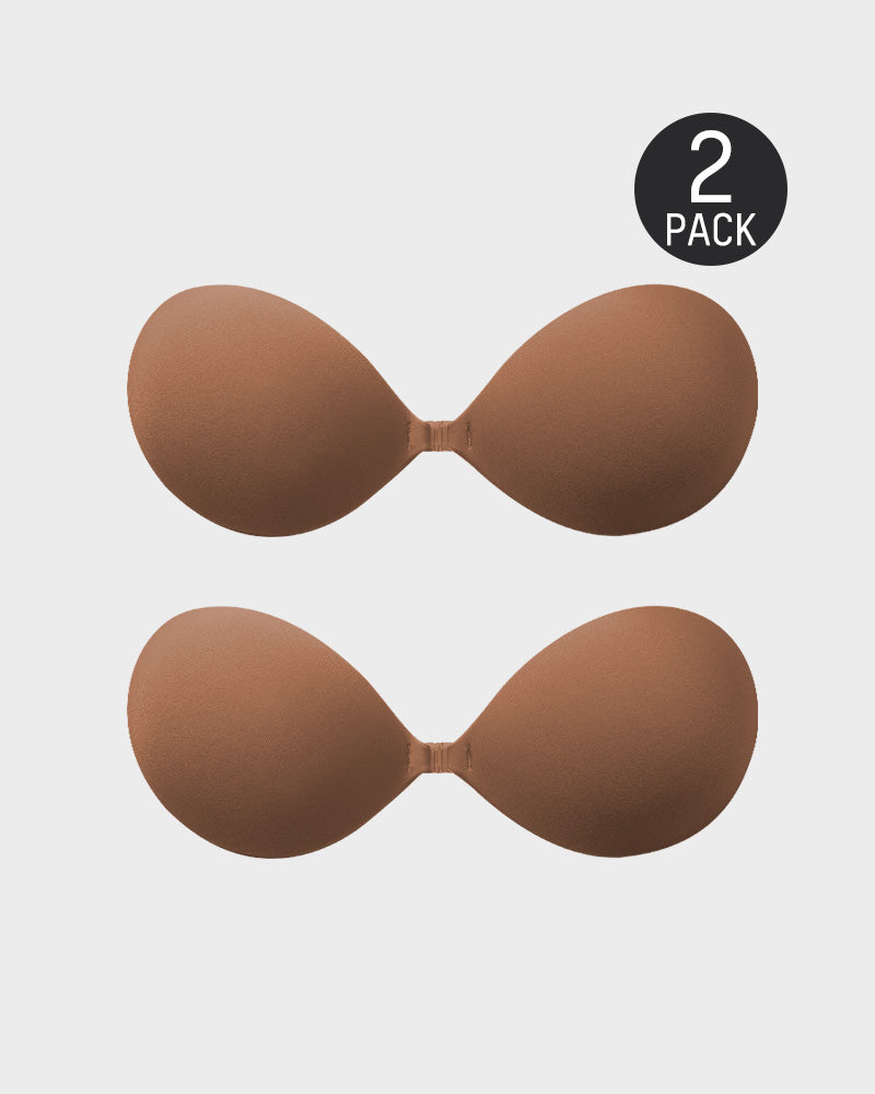 Ailovesexy - Front Closure Adhesive Invisible Push - Up Bra(2 Pairs)
