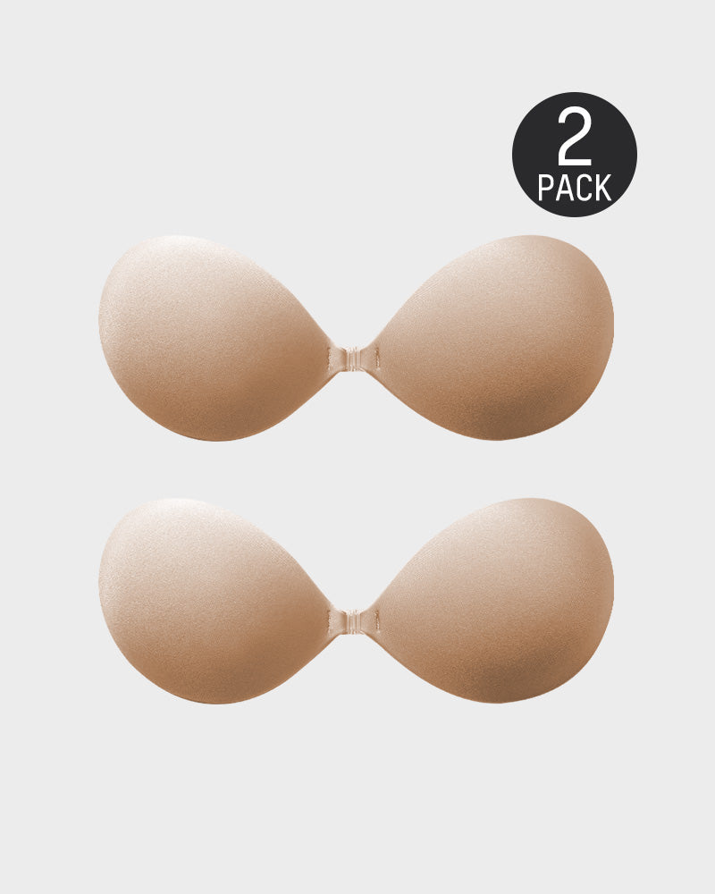 Ailovesexy - Front Closure Adhesive Invisible Push - Up Bra(2 Pairs)