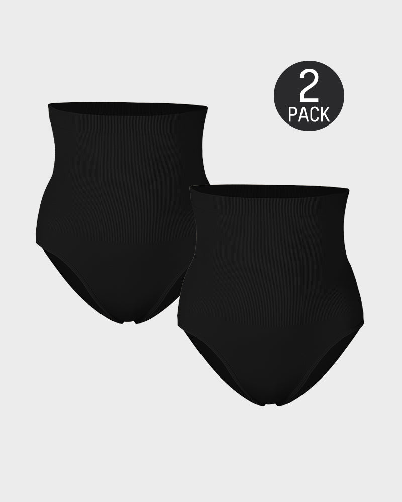 Ailovesexy - High Waist Tummy Control Brief Panty (2 Pack)