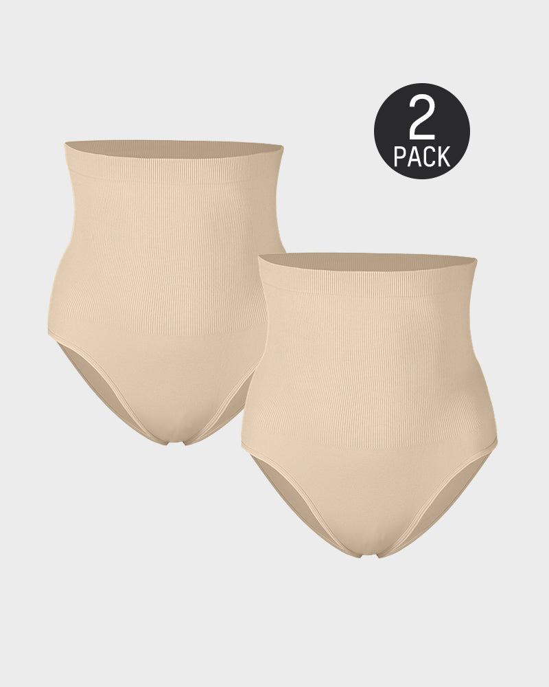 Ailovesexy - High Waist Tummy Control Brief Panty (2 Pack)