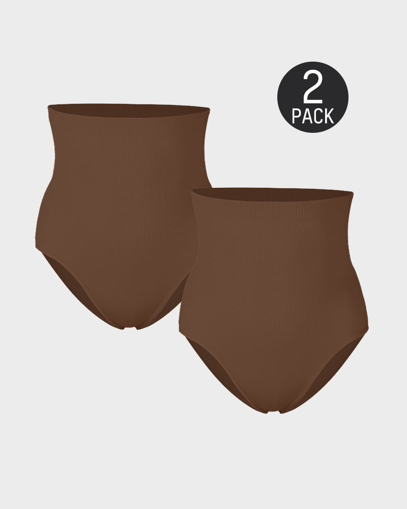 Ailovesexy - High Waist Tummy Control Brief Panty (2 Pack)