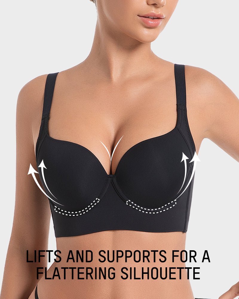 Ailovesexy - Longline Underwire Smoothing Push Up Bra