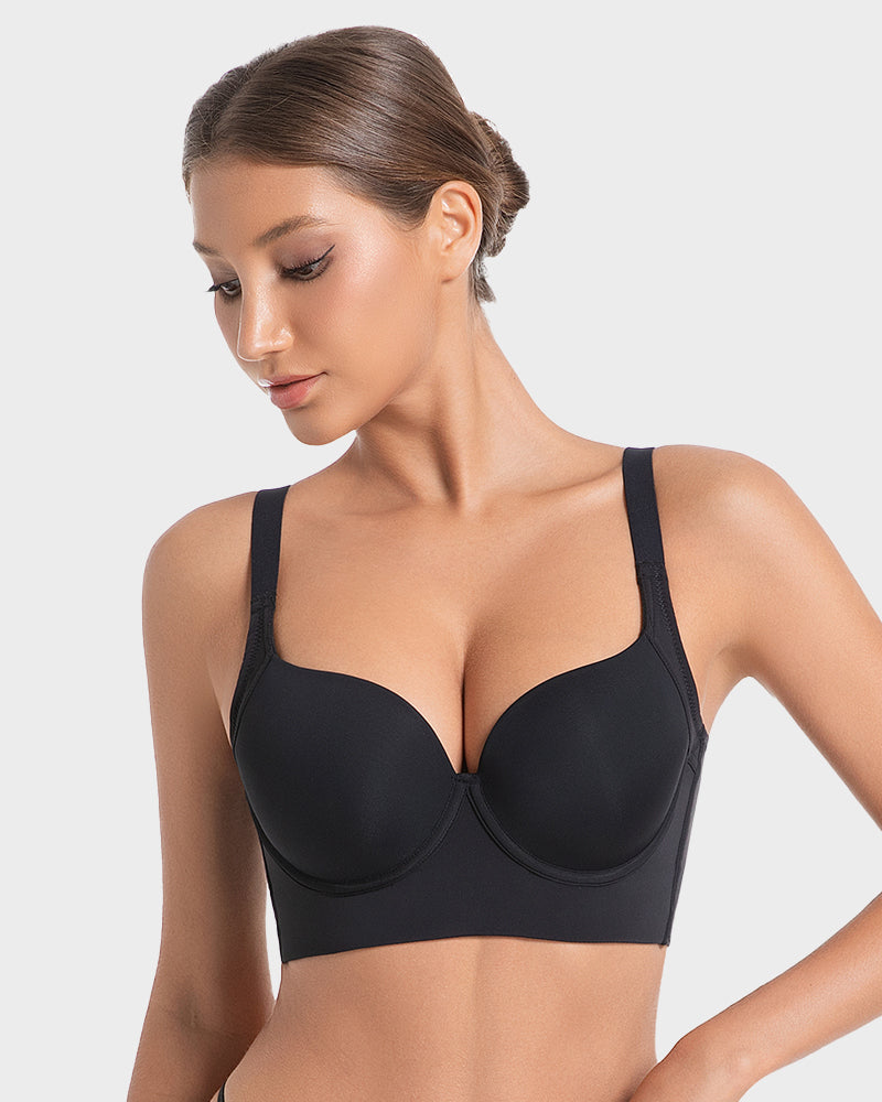 Ailovesexy - Longline Underwire Smoothing Push Up Bra