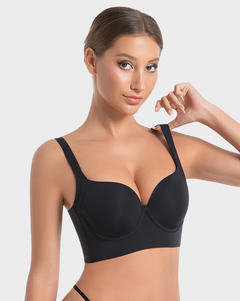 Ailovesexy - Longline Underwire Smoothing Push Up Bra