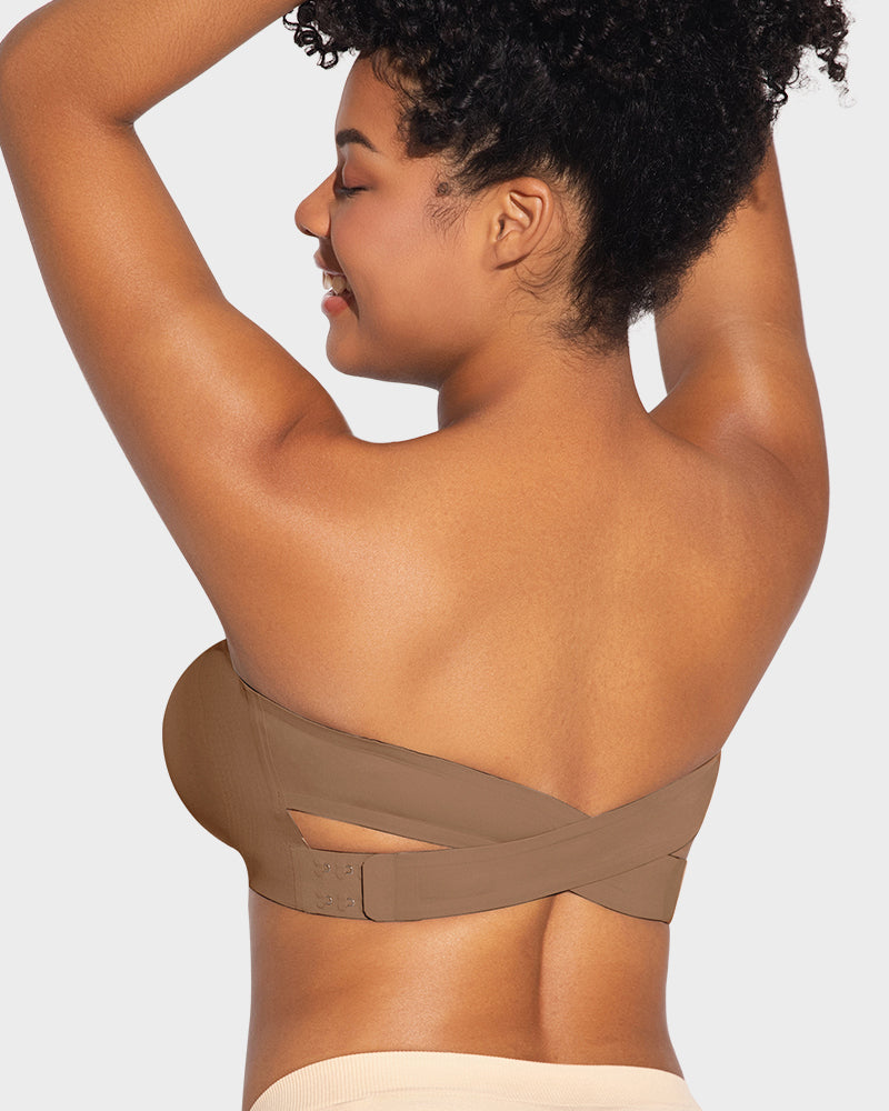 Ailovesexy - Non - Slip Crossover Side Hook Bandeau Bra